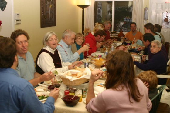 Family Time - Family gathered for a feast