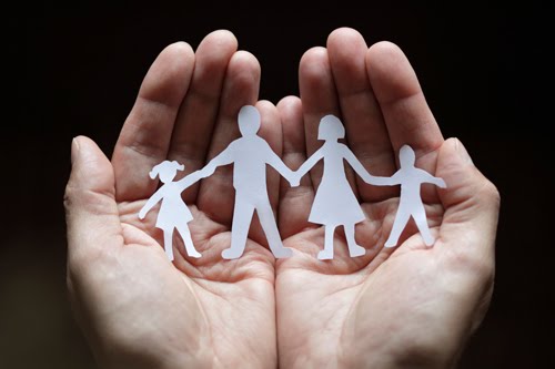 Family Counseling - family in the hands of a counselor