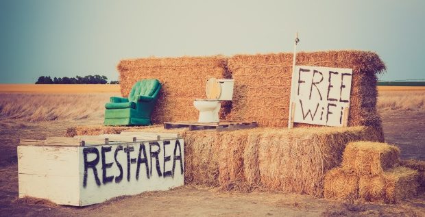 a rest stop visit - picture of an unusual rest area