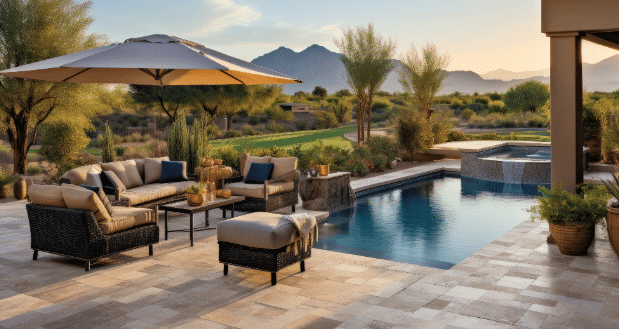 Why Travertine Stone Is Best For Home Improvement Project - A poolside