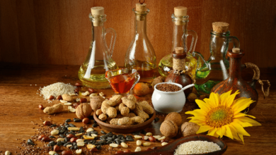 Seed oils - Still life seeds and oils useful for health