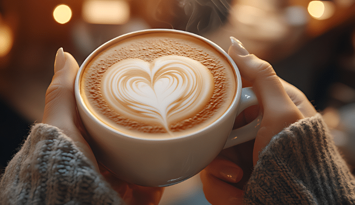 National Cappuccino Day - a woman heading a cup of Cappuccino