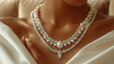 National Wear your Pearls Day - A woman wearing beautiful pearls.