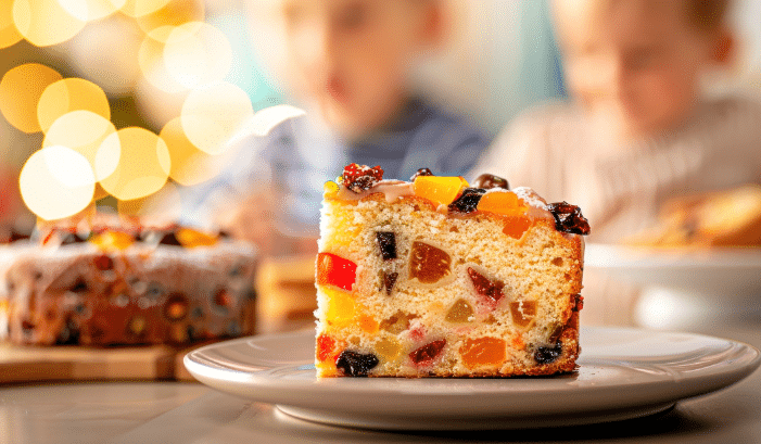 National Fruitcake Day - delicious looking slice of fruitcake