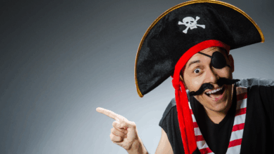 International Talk Like A Pirate Day - A man dressed in a pirate costume.