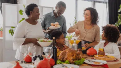 Thanksgiving Day - a family enjoying Thanksgiving Dinner