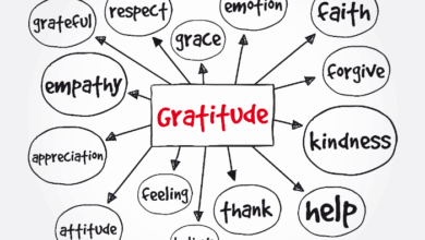 Gratitude in blended families - gratitude mind map