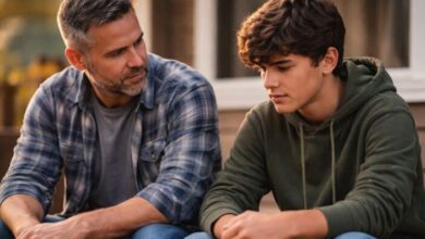 what stepkids wish their stepdads knew-stepdad talking to stepson