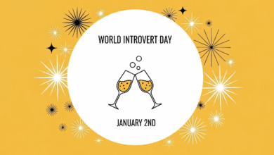 World Introvert Day - World Introvert Day text and two glasses of champagne