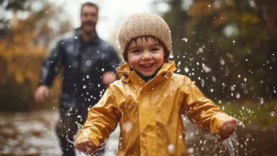 How Stepdads Can Turn Rainy Days Into Creative Gifts - Stepdad and son in the rain