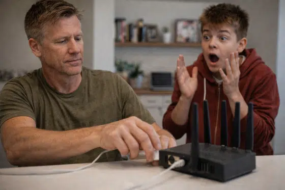 April Fool's Day Pranks - Stepdad unplugging Wi-Fi