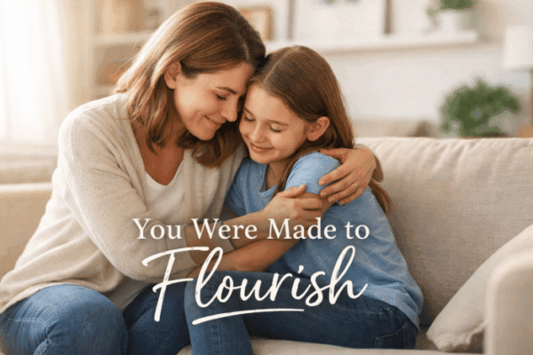 Stepmom hugging stepdaughter