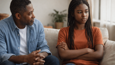 building trust with your stepdaughter - stepdad and stepdaughter in conversation