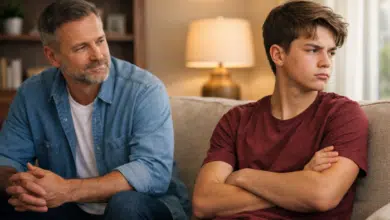 See beyond behavior - stepdad engaging with upset stepson