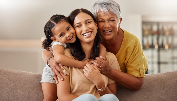 Mother’s Day tribute to mothers - Grandmother, mom, and child enjoying the day