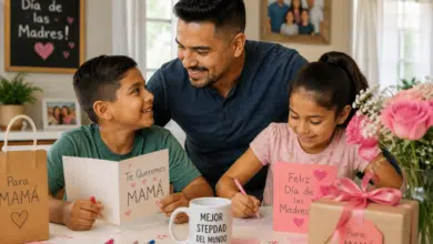 Stepdad Survival Guide Mother's Day - Stepdad-helping-kids-celebrate-Mothers-Day-in-a-blended-family