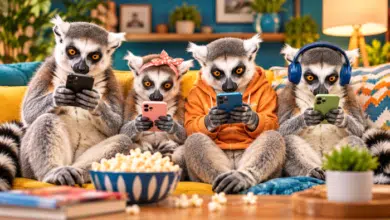 Funny lemur facts - screen obsessed lemur family